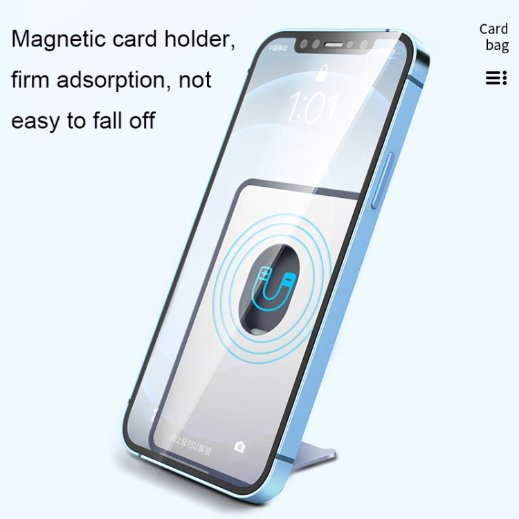 Support magnétique en silicone CY133H avec fonction porte-cartes, magnétique (noir), magnétique (bleu foncé), magnétique (bleu clair), magnétique (vert)