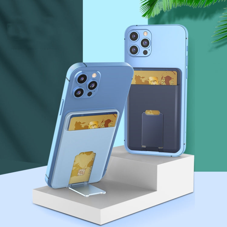 Support magnétique en silicone CY133H avec fonction porte-cartes, magnétique (noir), magnétique (bleu foncé), magnétique (bleu clair), magnétique (vert)
