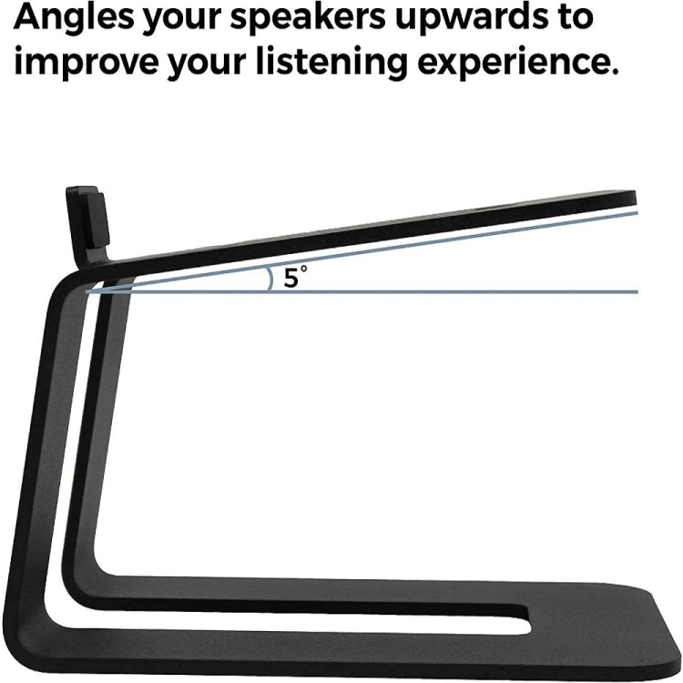 Support de bureau pour enceintes et moniteur audio, noir