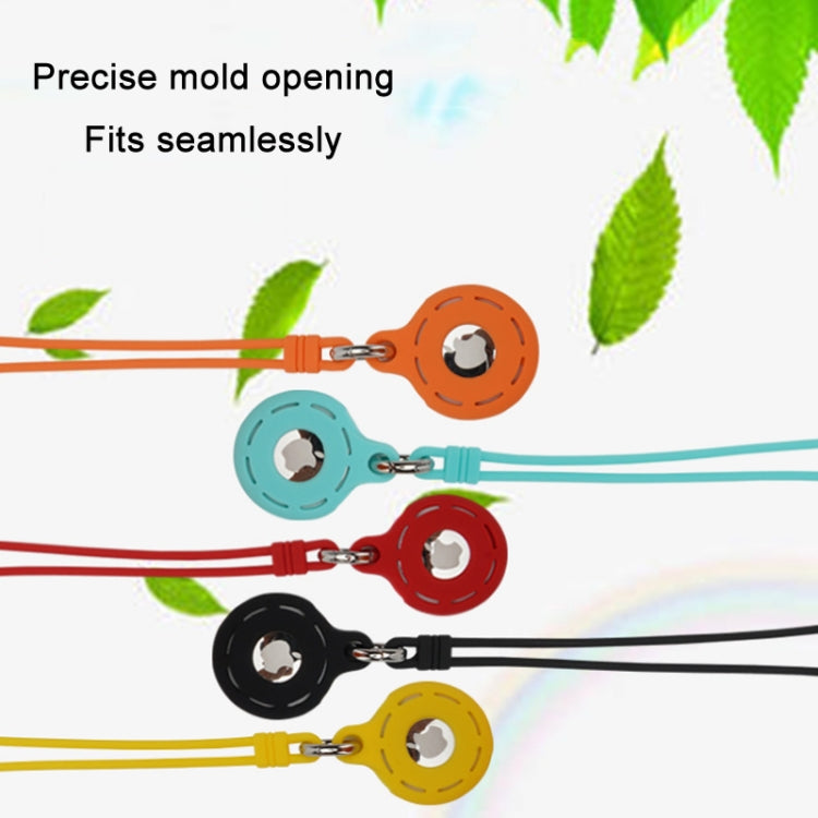 For AirTag 2nd Gen / AirTag 1st Gen Tracking Anti-Lost Locator Silicone Case, Mint Green, Pink, Black, Red, Yellow, Orange, Coffee, Dark Green, Coral Color, Lime White, Transparent, Noon Blue, Luminous White, Luminous Orange, Luminous Pink             ...