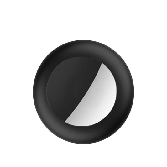 Black durable silicone AirTag holder compatible with both AirTag models