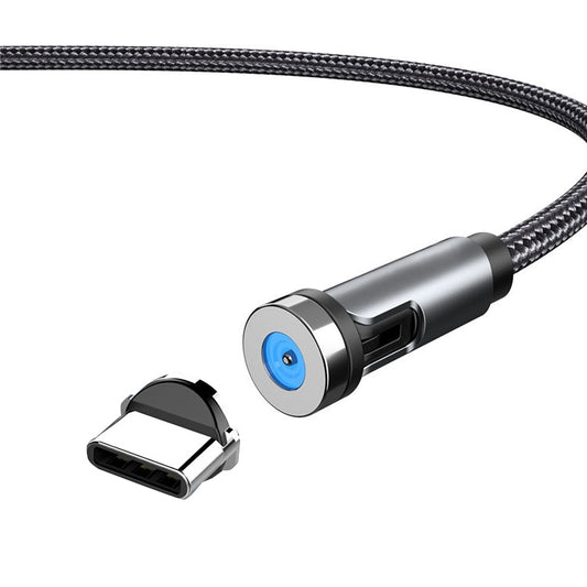 Rotating magnetic connector detail showing secure attachment mechanism on CC56 dust plug cable