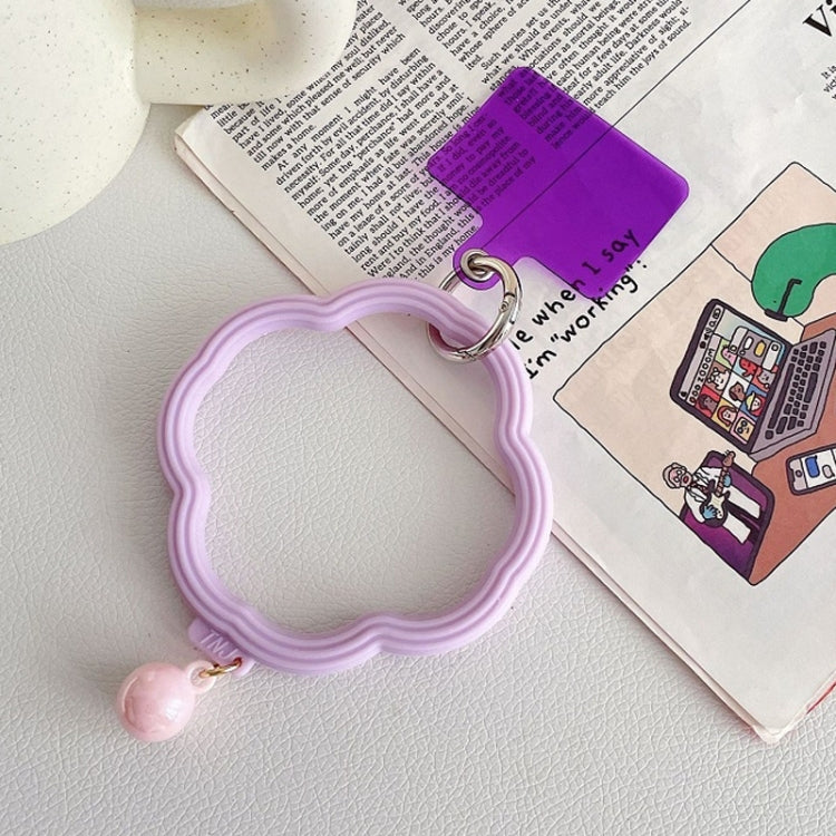 Flower-shaped Wave Phone Case Anti-lost Keychain Silicone Bracelet
