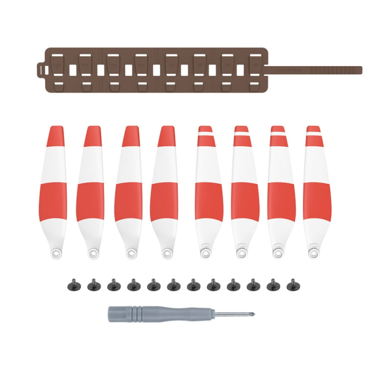 Sunnylife MM3-SN443 For Mini 3 Pro Propeller Blades + Silicone Folding Storage Bag, Red Strip+Gray Bag, Red Strip+Brown Bag, Blue Strip+Gray Bag, Blue Strip+Brown Bag, Yellow Strip+Gray Bag, Yellow Strip+Brown Bag