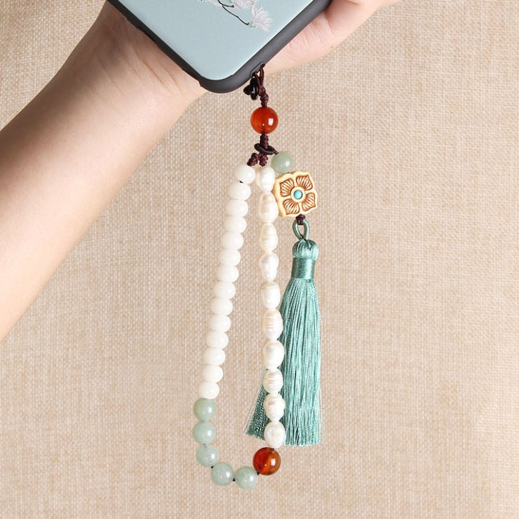 Braided Rope Pearl Mobile Phone Case Pendant Mobile Phone Lanyard Wrist Rope