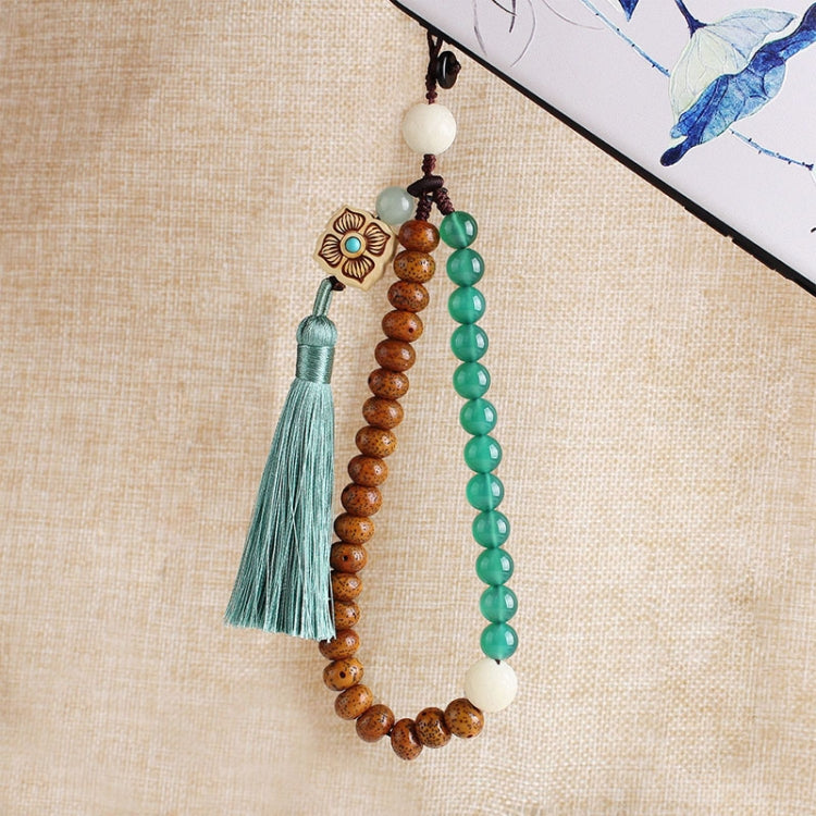 Cordon tressé pour téléphone portable, pompon, pendentif pour étui de téléphone Bodhi, cordon de poignet