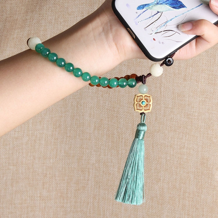 Cordon tressé pour téléphone portable, pompon, pendentif pour étui de téléphone Bodhi, cordon de poignet