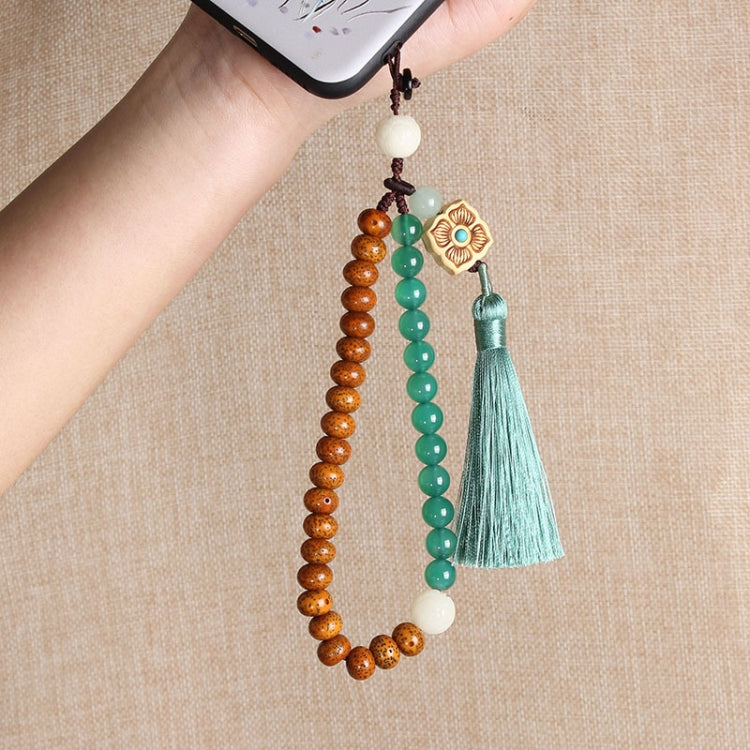 Cordon tressé pour téléphone portable, pompon, pendentif pour étui de téléphone Bodhi, cordon de poignet