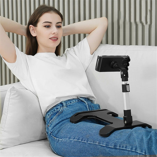 Adjustable mobile phone stand with flexible gooseneck for comfortable bedside support