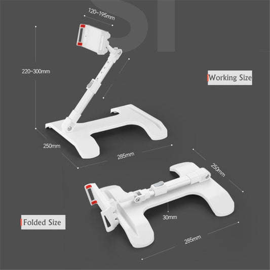 Pink bed tablet stand with sturdy base - hands-free viewing mount for smartphones