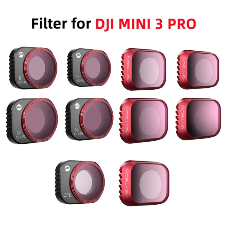 PGYTECH Filter Protecting Lens And Sensor For DJI Mini 3 Pro, UV, CPL, ND8+ND16+ND32+ND64, NDPL8+NDPL16+NDPL32+NDPL64
