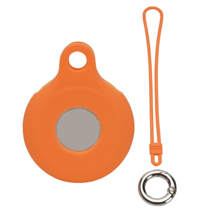 Locator Storage Silicone Cover With Hand Strap For AirTag 2nd Gen / AirTag 1st Gen, Mint Green, Pink, Black, Red, Yellow, Orange, Brown, Ink Green, Denim Blue, Coral Color, Dark Gray, White, Transparent, Noon Blue, Luminous Blue, Luminous Green