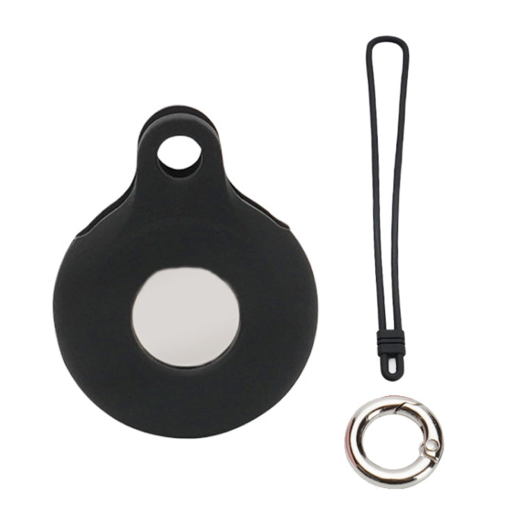 Locator Storage Silicone Cover With Hand Strap For AirTag 2nd Gen / AirTag 1st Gen, Mint Green, Pink, Black, Red, Yellow, Orange, Brown, Ink Green, Denim Blue, Coral Color, Dark Gray, White, Transparent, Noon Blue, Luminous Blue, Luminous Green