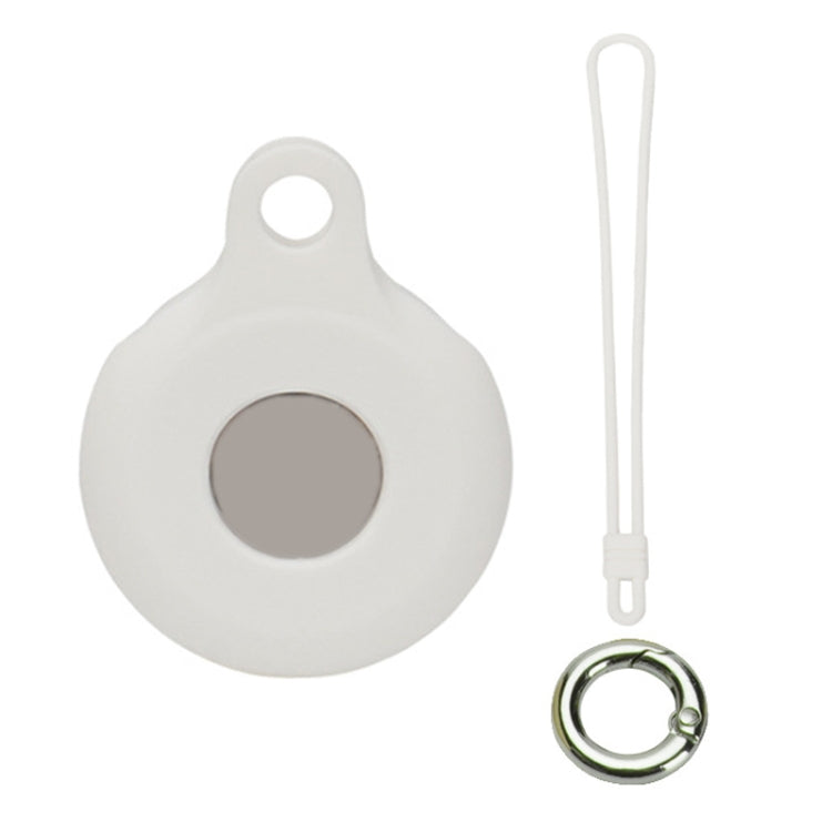 Locator Storage Silicone Cover With Hand Strap For AirTag 2nd Gen / AirTag 1st Gen, Mint Green, Pink, Black, Red, Yellow, Orange, Brown, Ink Green, Denim Blue, Coral Color, Dark Gray, White, Transparent, Noon Blue, Luminous Blue, Luminous Green