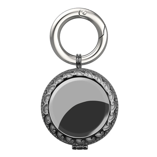 Black gold AirTag 2nd gen protective keychain case with anti-lost tracking locator feature