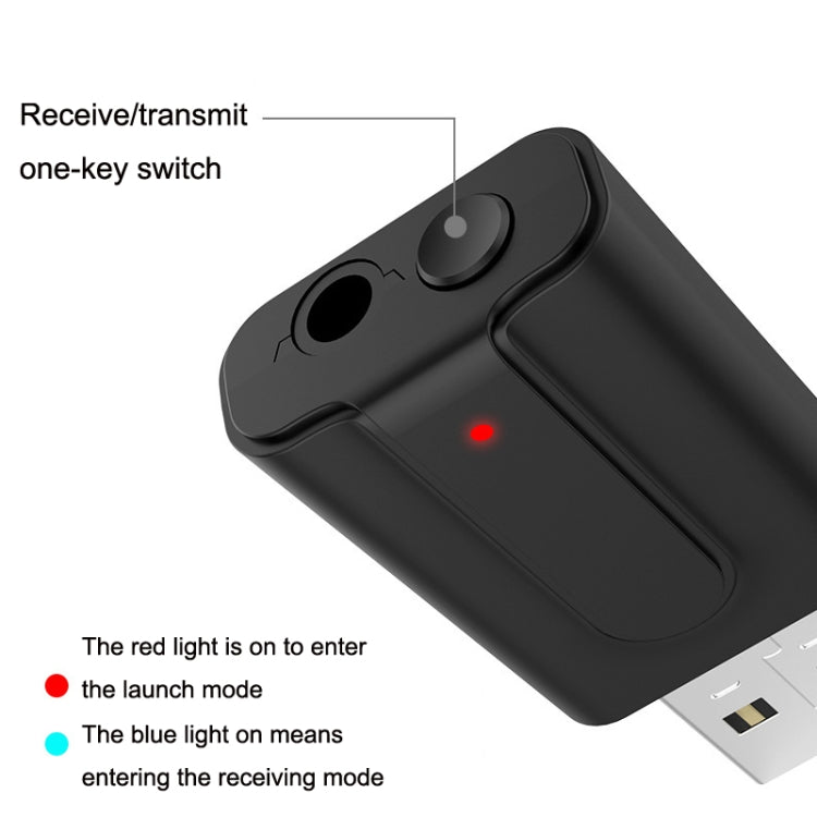 BT10 2 en 1 USB Bluetooth 5.0 émetteur récepteur haut-parleur ordinateur adaptateur casque sans fil, BT10