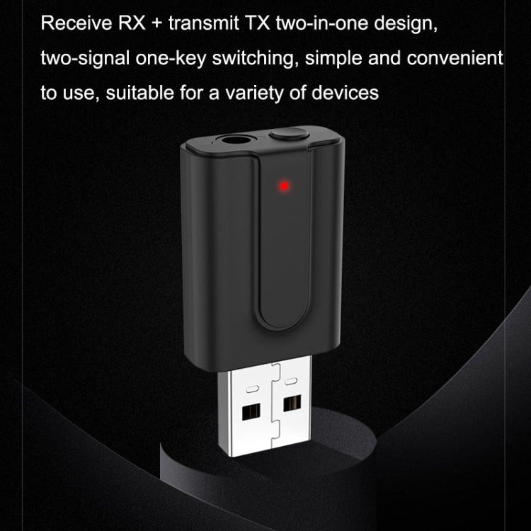 BT10 2 In 1 USB Bluetooth 5.0 Transmitter Receiver Speaker Computer Wireless Headphone Adapter, BT10