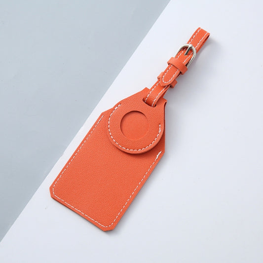 Close-up of premium PU material and precision-fit AirTag holder with reinforced edges