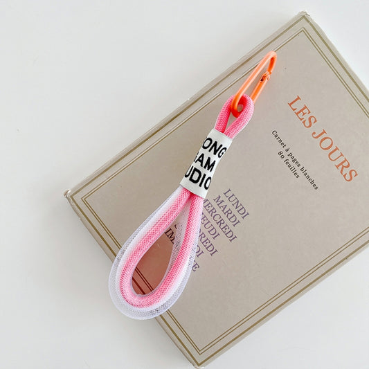 Bright neon cellphone lanyard set featuring durable woven cords with comfort wrist loops