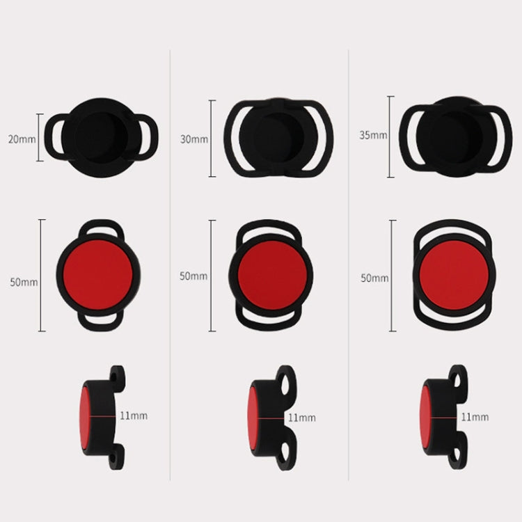 2 PCS  Anti-Lost Tracker Silicone Case for AirTag 2nd Gen / AirTag 1st Gen, 24mm, 30mm