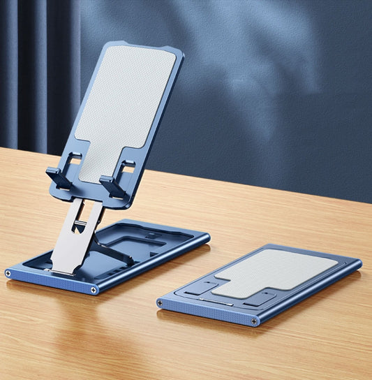 Lightweight aluminum alloy stand cradles smartphones securely during video calls