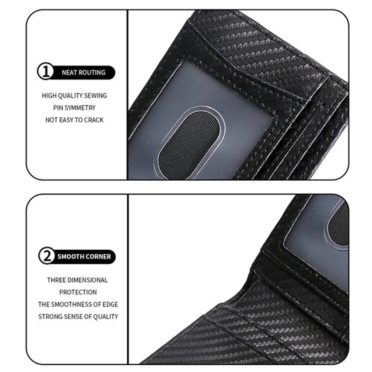 Packaged carbon fiber RFID wallet with AirTag holder for Apple AirTag 1st and 2nd Gen