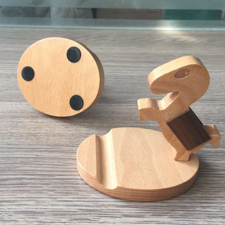 Wooden Mobile Phone Bracket Beech Lazy Mobile Phone Holder,Style:, Pony, Kung Fu, Staunch, Little Deer With Antlers, Elephants, Puppy, Golden Retriever, Piggy