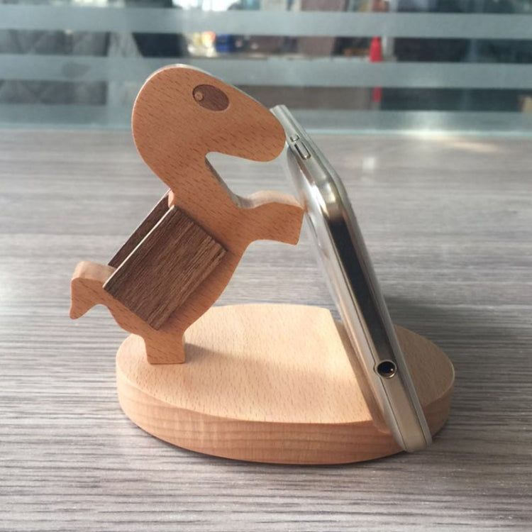 Wooden Mobile Phone Bracket Beech Lazy Mobile Phone Holder,Style:, Pony, Kung Fu, Staunch, Little Deer With Antlers, Elephants, Puppy, Golden Retriever, Piggy