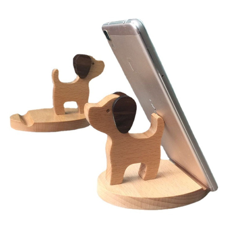 Wooden Mobile Phone Bracket Beech Lazy Mobile Phone Holder,Style:, Pony, Kung Fu, Staunch, Little Deer With Antlers, Elephants, Puppy, Golden Retriever, Piggy
