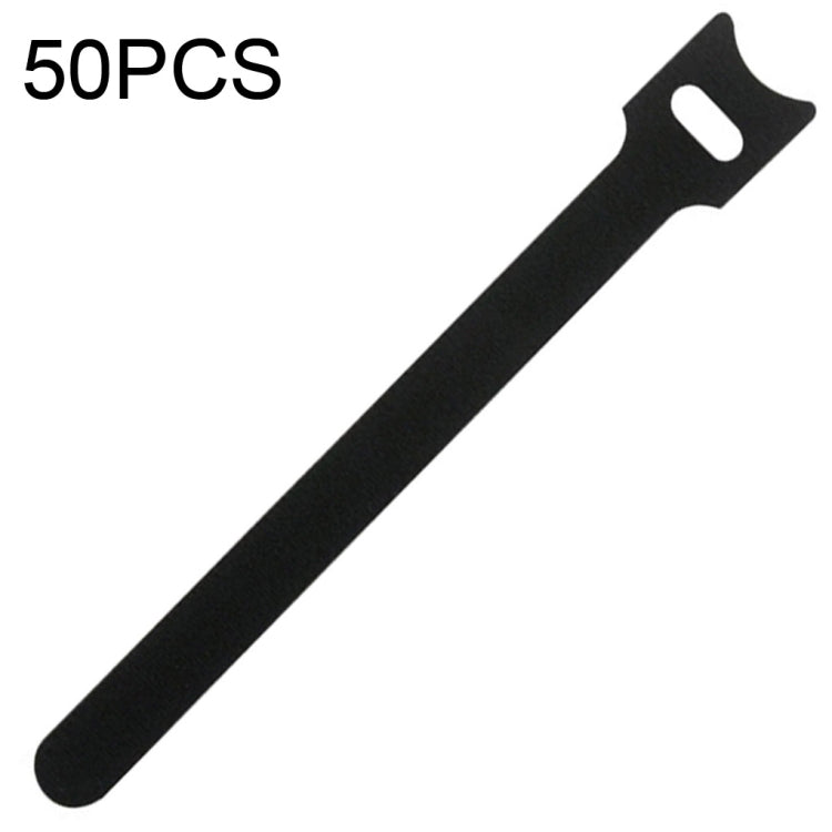 Lot de 50 organiseurs de câbles de données autocollants en forme de T, paquets colorés, 12 x 120 mm, noir, 12 x 150 mm, noir