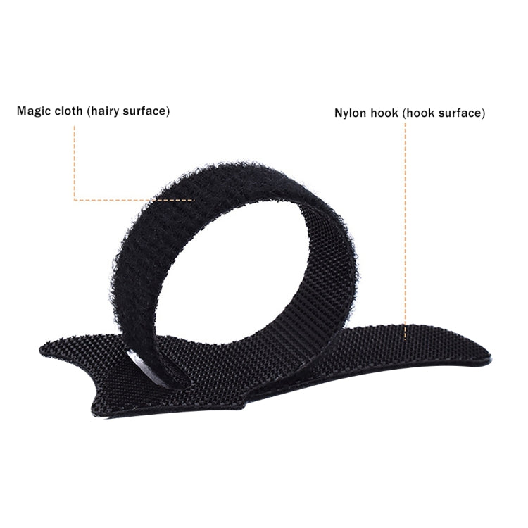 Lot de 50 organiseurs de câbles de données autocollants en forme de T, paquets colorés, 12 x 120 mm, noir, 12 x 150 mm, noir