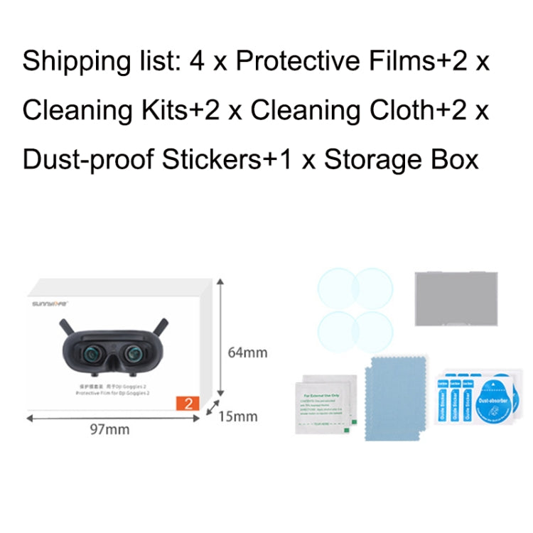 Sunnylife AT-BHM476 HD Explosion-proof Film Glasses Protector For DJI Goggles 2, Goggles 2 Film