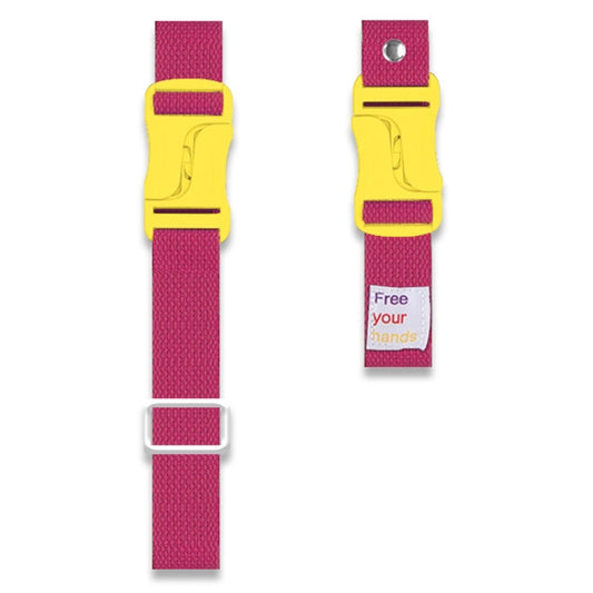 Crossbody phone strap detail displaying secure attachment hardware and vibrant color options