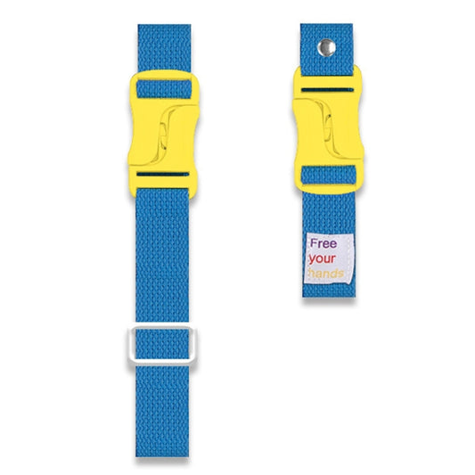 Adjustable lanyard strap worn crossbody style for hands-free phone and camera carrying