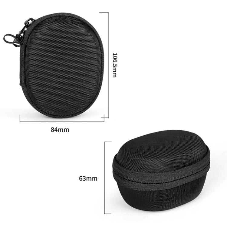 EVA Smartwatch Storage Case Universal Fleece Watch Storage Bag With Carabiner, Black, Blue, Orange