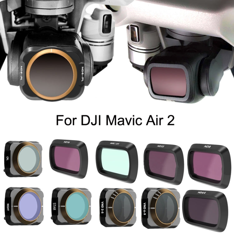 JSR For DJI Mavic Air 2 Motion Camera Filter, Style:, UV, CPL, ND8, ND16, ND32, ND64, STAR, Anti-light, ND2-5, ND6-9, ND2-5+ND6-9+Anti-light, MCUV+CPL+ND16+ND32, UV+CPL+ND8+ND16+ND32+ND64, UV+CPL+ND8+ND16+ND32+ND64+STAR+Anti-light