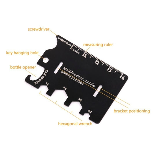 Nested stack of mini EDC phone brackets demonstrating compact storage and portability