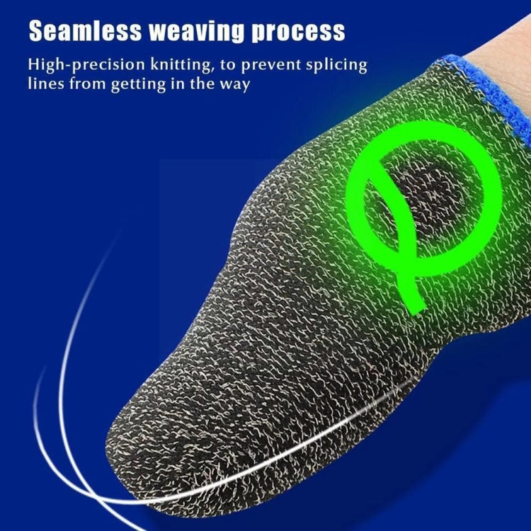 3 Pairs Gaming Finger Sleeve Breathable Luminous Fingertips,Color:, Carbon Fiber Yellow, Silver Fiber Yellow, Silver Fiber Blue