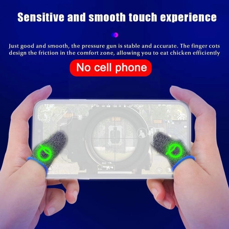 3 Pairs Gaming Finger Sleeve Breathable Luminous Fingertips,Color:, Carbon Fiber Yellow, Silver Fiber Yellow, Silver Fiber Blue