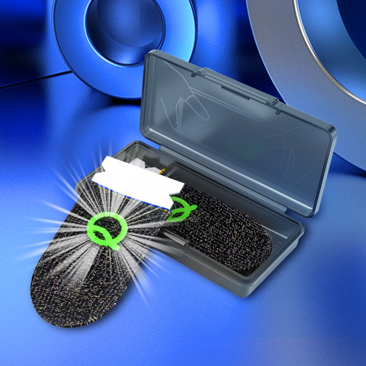 3 Pairs Gaming Finger Sleeve Breathable Luminous Fingertips,Color:, Carbon Fiber Yellow, Silver Fiber Yellow, Silver Fiber Blue