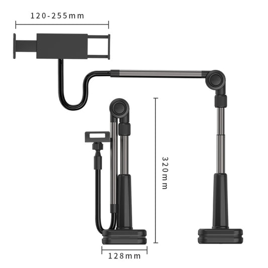 Adjustable cantilever phone mount flexible neck tablet support