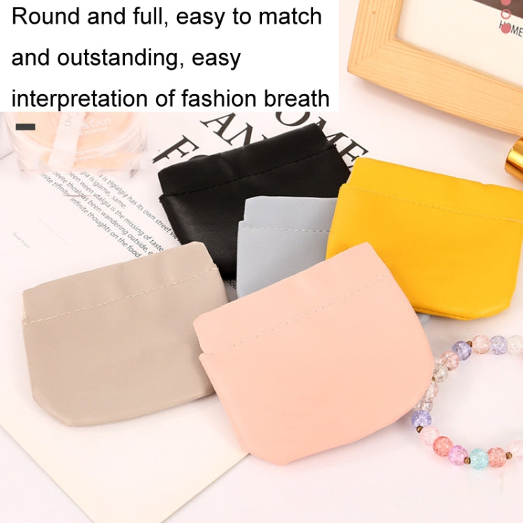 Portable Lipstick PU Case Mini Coin Cases Headphones Bag, Yellow, Pink, Light Blue, Light Grey, Black