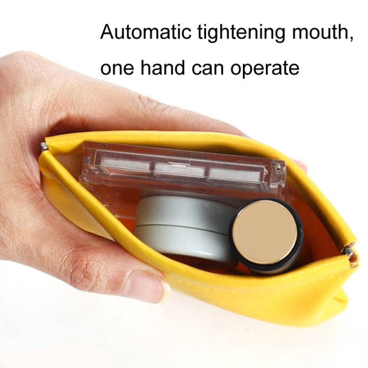 Portable Lipstick PU Case Mini Coin Cases Headphones Bag, Yellow, Pink, Light Blue, Light Grey, Black
