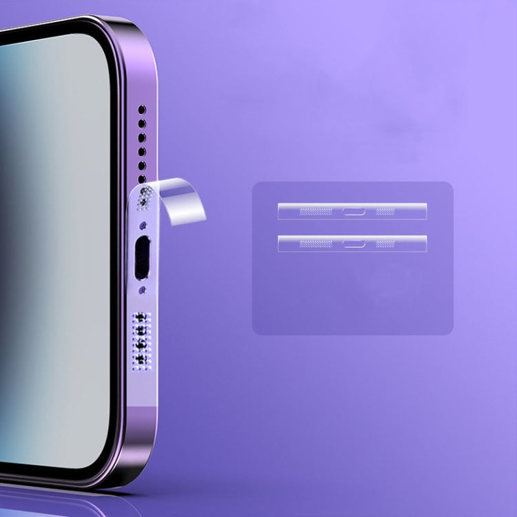 5 Sets Soft Hydrogel Film Speaker Dust Net For iPhone 14 iPhone 13 iPhone 12 Series ,Spec：