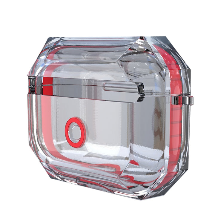 For AirPodS Pro RJT-AP-03 Bluetooth Earphone Transparent Soft Case TPU Protection Cover, White, Black, Red, Blue, Pink, Violet, Fluorescent Yellow, Rose Red