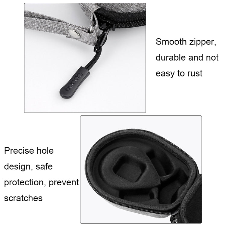 For Aftershokz AS660/AS650 Baona BN-F035 Earphone Anti-pressure and Shock-proof Storage Bag, BN-F035 (Grey), BN-F035 (Black)