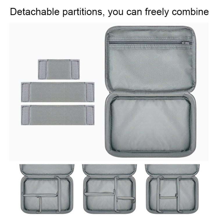 Baona Multifunctional Earphone Data Cable Digital Storage Bag, Spec:, Single-layer (Gray), Single-layer (Black), 2-layer (Gray), 2-layer (Black), Single-Layer Box (Gray), Single-Layer Box (Black), 2-layer Box (Gray), 2-layer Box (Black), XL (Gray)�����...