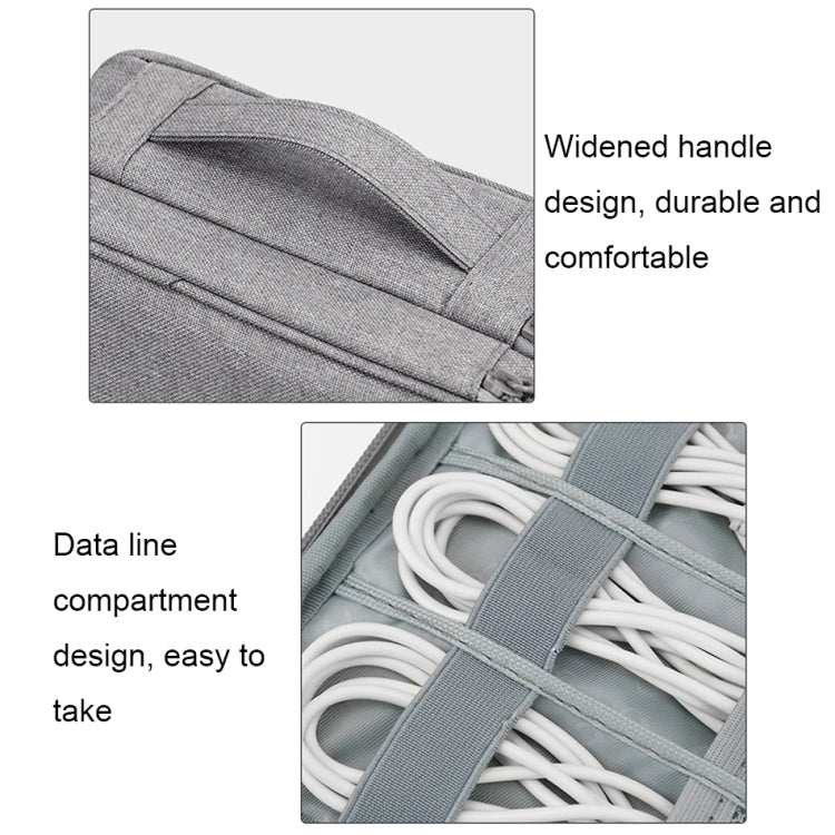 Baona Multifunctional Earphone Data Cable Digital Storage Bag, Spec:, Single-layer (Gray), Single-layer (Black), 2-layer (Gray), 2-layer (Black), Single-Layer Box (Gray), Single-Layer Box (Black), 2-layer Box (Gray), 2-layer Box (Black), XL (Gray)�����...