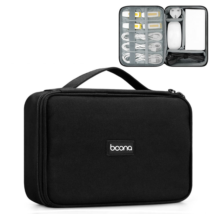 Baona Multifunctional Earphone Data Cable Digital Storage Bag, Spec:, Single-layer (Gray), Single-layer (Black), 2-layer (Gray), 2-layer (Black), Single-Layer Box (Gray), Single-Layer Box (Black), 2-layer Box (Gray), 2-layer Box (Black), XL (Gray)     ...