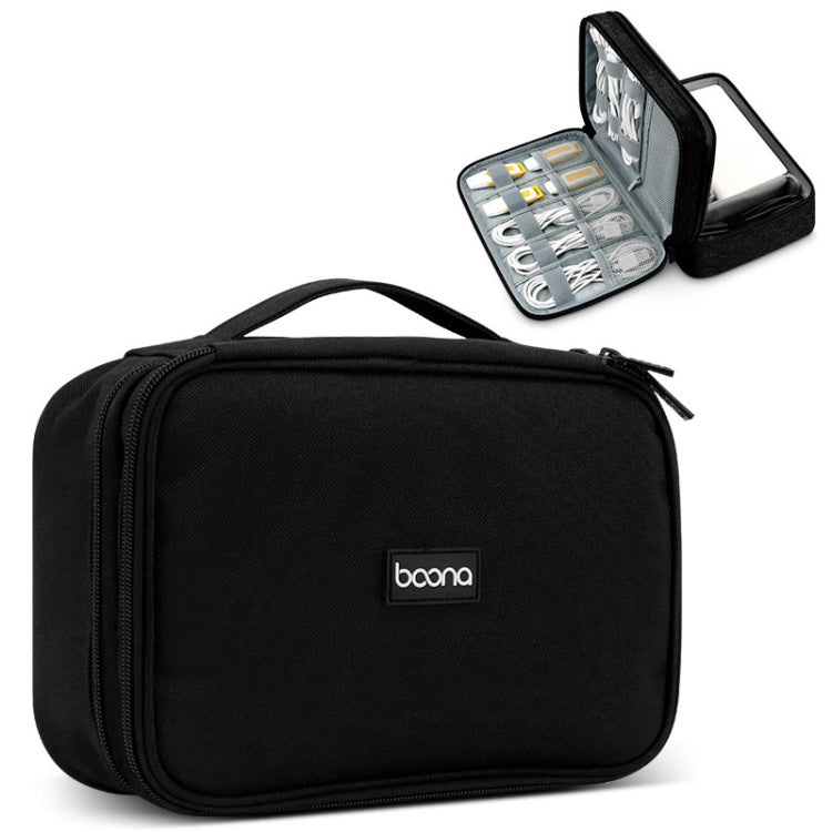 Baona Multifunctional Earphone Data Cable Digital Storage Bag, Spec:, Single-layer (Gray), Single-layer (Black), 2-layer (Gray), 2-layer (Black), Single-Layer Box (Gray), Single-Layer Box (Black), 2-layer Box (Gray), 2-layer Box (Black), XL (Gray)     ...